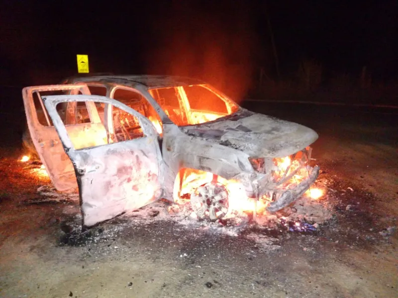 Incêndio de veículo em Rodovia Estadual em Reta Grande Colatina