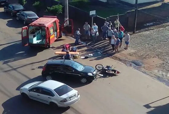 Mais um acidente provocado por motorista embriagado desta vez foi no bairro Santa Helena