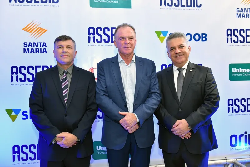 Governador Casagrande participou da posse da nova diretoria da Assedic. Dr Dionísio Boschetti é o novo presidente