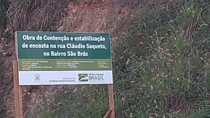 Obras de contenção nos Bairros N.S Aparecida, São Brás e Maria Ismênia começaram