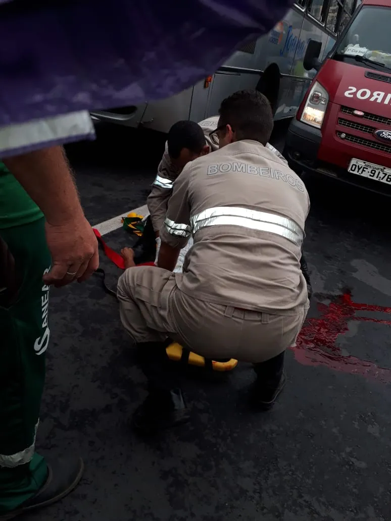 Morre o idoso atropelado por ônibus nesta manhã de terça-feira (1) em Colatina