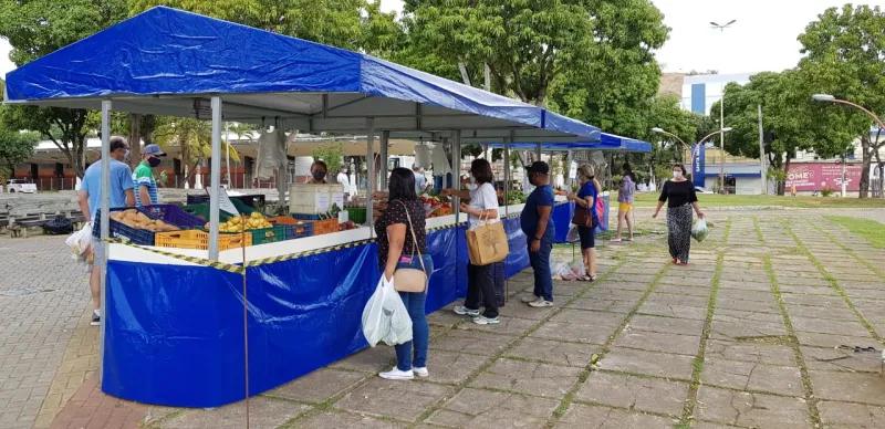 Frequentadores aprovam o novo local da Feira Orgânica e Agroecológica de Colatina
