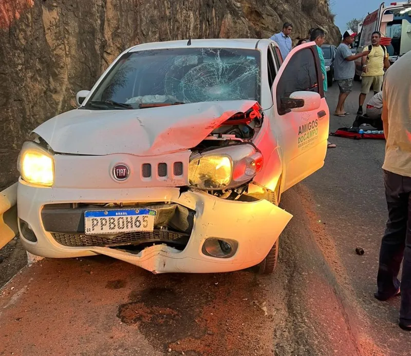 Motociclista bate de frente contra carro próximo a comunidade de Bonicenha em Marilândia