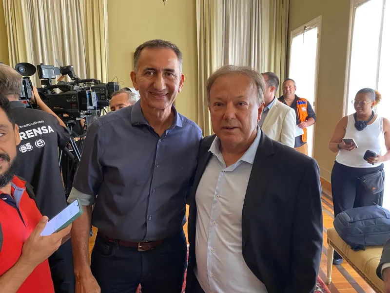 Prefeito Guerino e ministro Waldez Góes conversam sobre a construção da nova Avenida Beira Rio em Colatina
