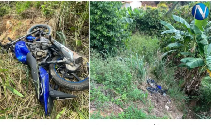 Vítima de acidente com moto é encontrada morta em ribanceira, em Vila Valério. Corpo levado para o SML de Colatina