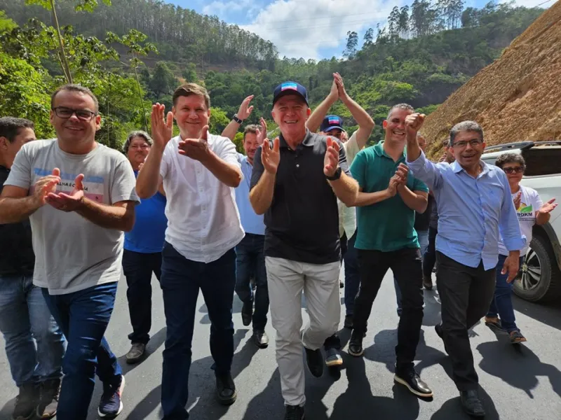 Governador Casagrande visita obras de rodovia e entrega outras já feitas em Baixo Guandu