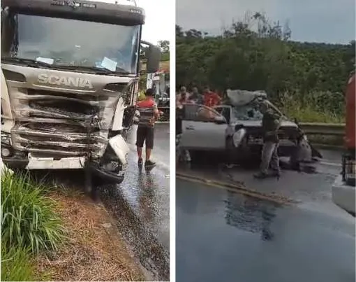 Acidente na BR-259 entre carro e carreta tira a vida de colatinense