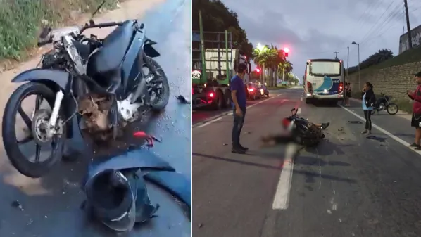 Motociclista fica ferido em acidente com ônibus na BR 101 em Linhares