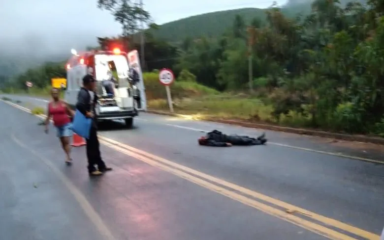 Acidente entre motocicleta e capivara resulta em morte de condutor em São Brás de Santa Joana, em Colatina