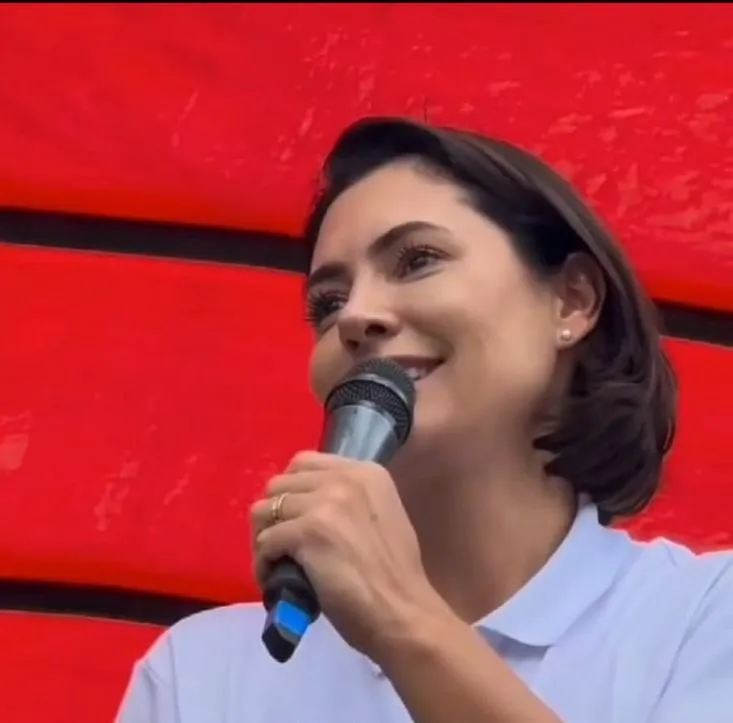Michelle Bolsonaro critica regras da Justiça Eleitoral de Colatina, em vigor desde 30 de julho, que impedem carreatas nas avenidas mais movimentadas da cidade