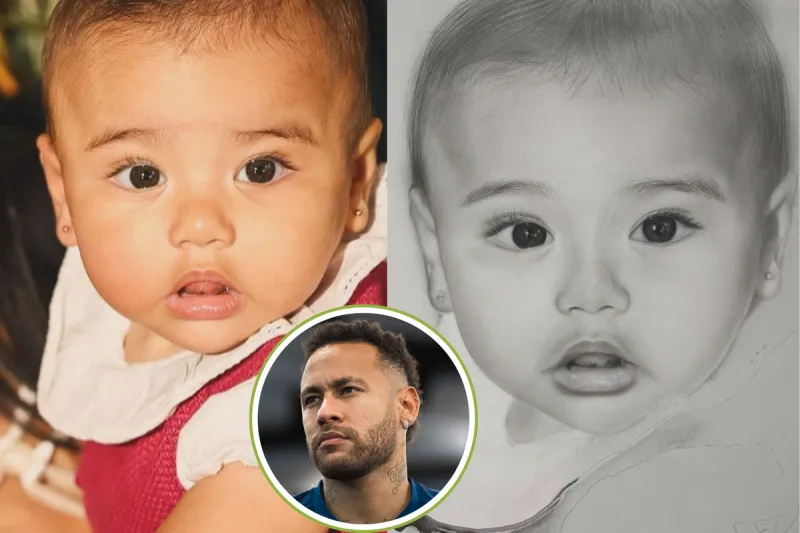 Artista de João Neiva Lucas Neves conquista Neymar com retrato de sua filha