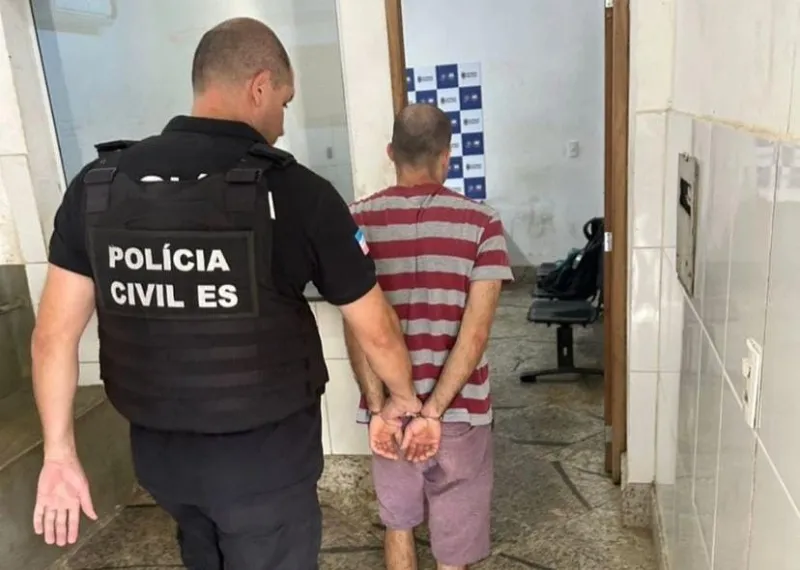 Homem é detido após condenação por abuso sexual contra a própria filha, em Colatina
