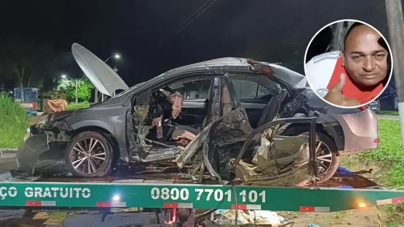 Acidente entre dois carros de passeio deixa um morto e quatro feridos na BR-101, em Guaraná (Aracruz)
