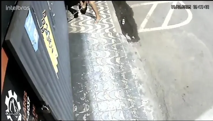 Câmera flagra momento em que ladrão tenta arrombar loja de celulares em São Silvano, Colatina. Veja o vídeo
