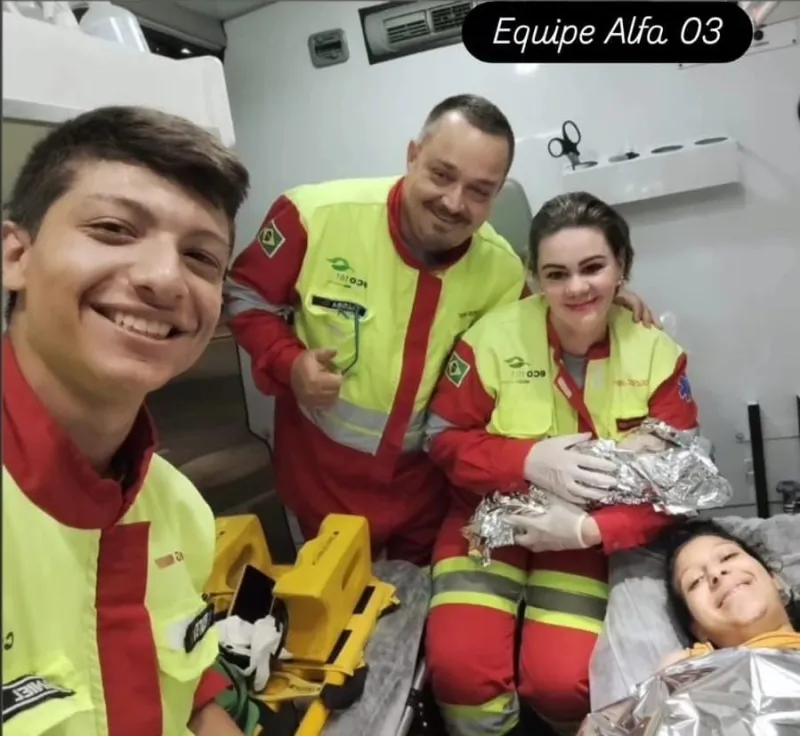 Bebê nasce dentro de ambulância durante atendimento de emergência em Sooretama