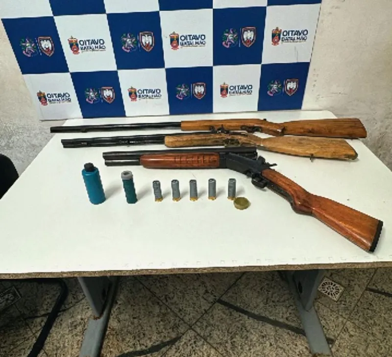 Polícia Militar apreende armas e munições em Pancas