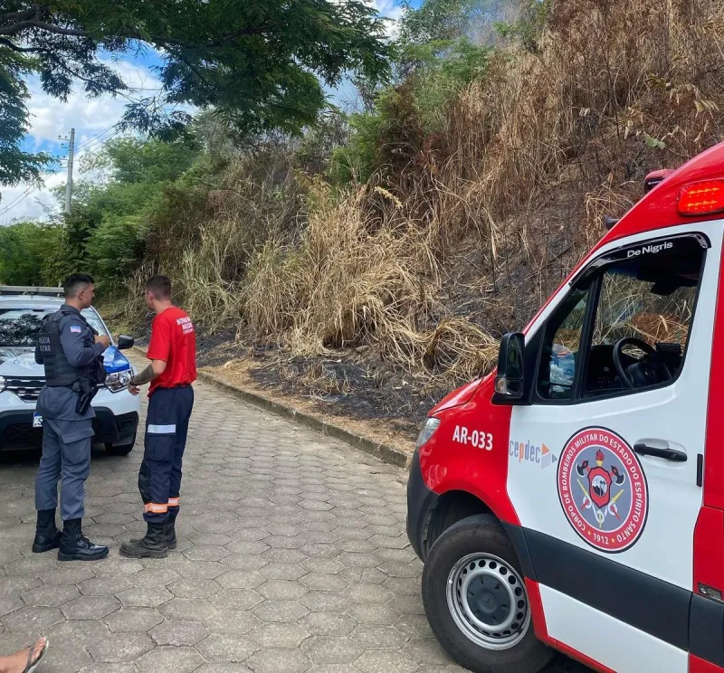 Homem é preso após ser flagrado provocando incêndio em área de mata, Colatina