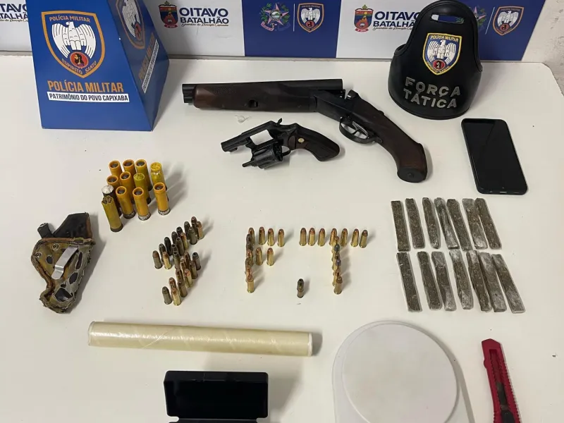 Flagrante em Colatina: neto é pego com drogas e avô com armas durante operação policial