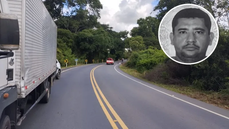 Homem morre em colisão entre caminhão e motoneta na ES-248 que liga Colatina a Linhares
