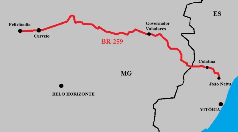 BR-259 entre João Neiva, Colatina e Baixo Guandu tem previsão de duplicação, anuncia governo federal