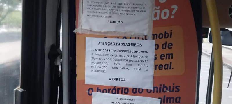 Comunidade: Prefeitura de Colatina decide não renovar contrato da balsa em Itapina devido a ineficiência e alto custo