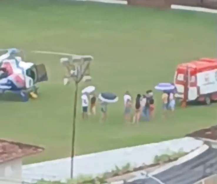 Adolescente de 15 anos sofre queimaduras graves em São Roque do Canaã e é transferido de helicóptero para hospital na Grande Vitória