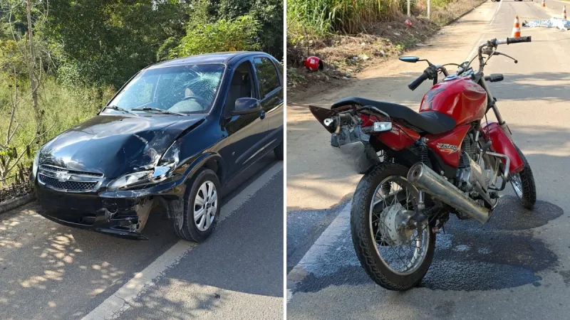 Motociclista morre em colisão com carro em Águia Branca