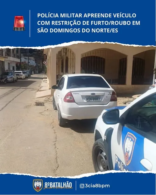 Homem é preso com veículo furtado em São Domingos do Norte
