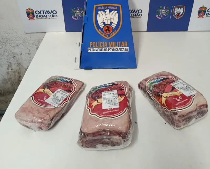 Homem é detido após furtar peças de carne em supermercado no Centro de Colatina