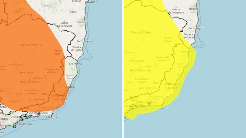Alerta de temporais: Inmet emite avisos de perigo para Colatina e cidades do Norte e Noroeste do ES