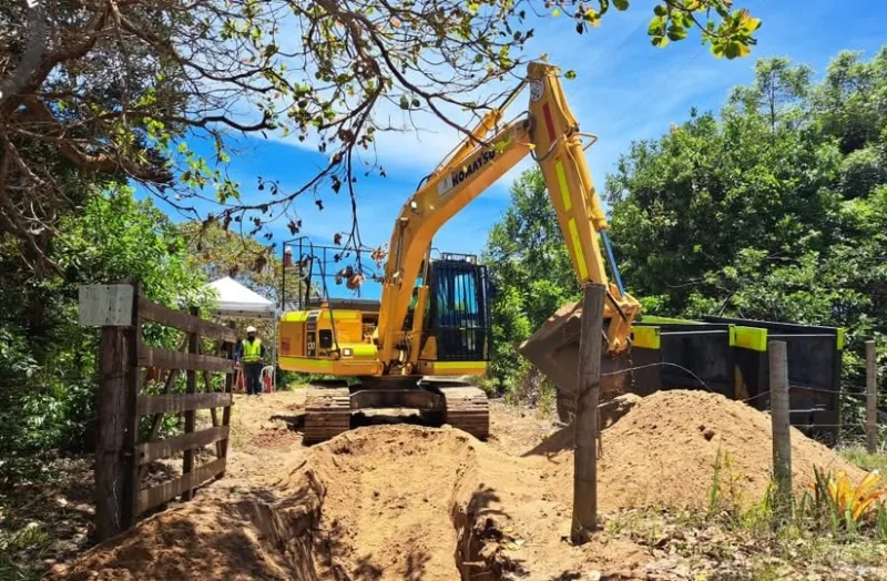 Obras do sistema de abastecimento de água avançam, em Linhares