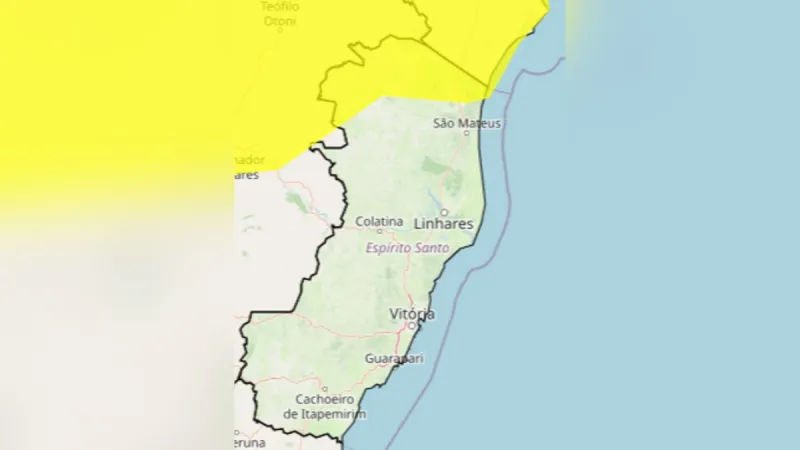 Alerta de chuvas intensas atinge cidades do Norte e Noroeste do ES até quarta-feira