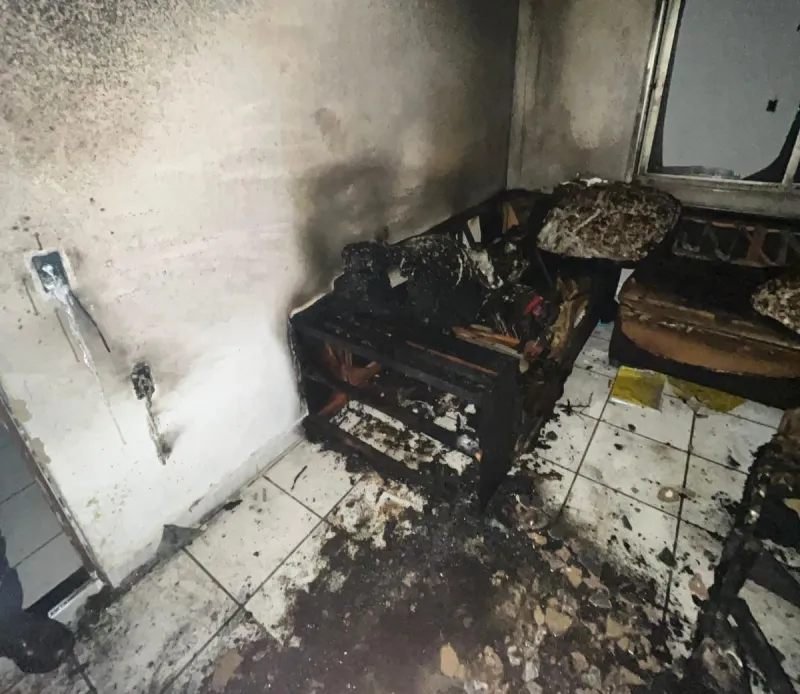 Vídeo: incêndio em apartamento deixa duas crianças desacordadas e mobiliza resgate dramático em Colatina