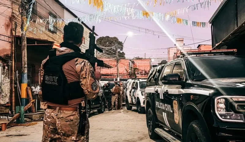 Operação com apoio aéreo, drones e cães leva quase 20 suspeitos para delegacia em Linhares