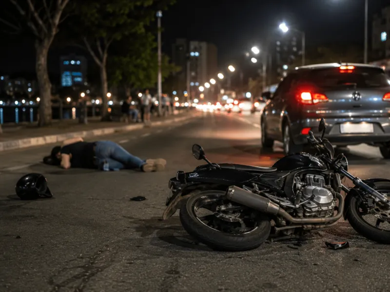 Motorista atropela mulher, bate em motocicleta e foge na Avenida Beira Rio, em Colatina