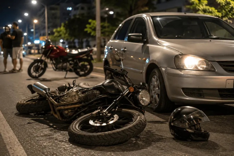 Motociclista é atingido por outra moto e lançado contra veículo na Avenida Beira Rio, em Colatina