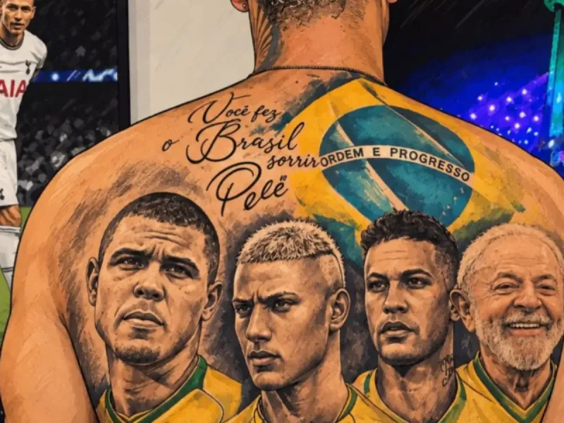 Richarlison coloca Lula em tatuagem ao comemorar vitória sobre Flávio Bolsonaro nas eleições