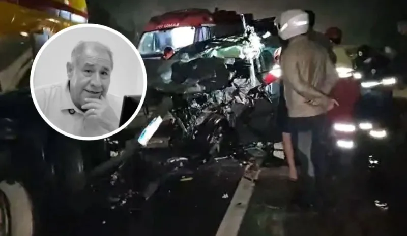 Médico obstetra Freddy Rojas Burgoa morre aos 70 anos em acidente entre caminhonete e carreta na BR-101
