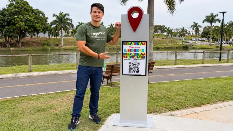 Linhares instala totens com QR Code para mostrar atrações turísticas, restaurantes e hospedagens